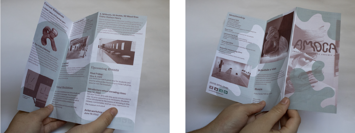 side by side images of redesigned brochure 